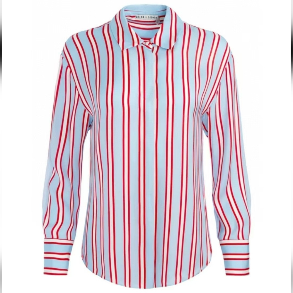 Alice+olivia DIMITRA OVERSIZED BUTTON DOWN - Picture 7 of 15